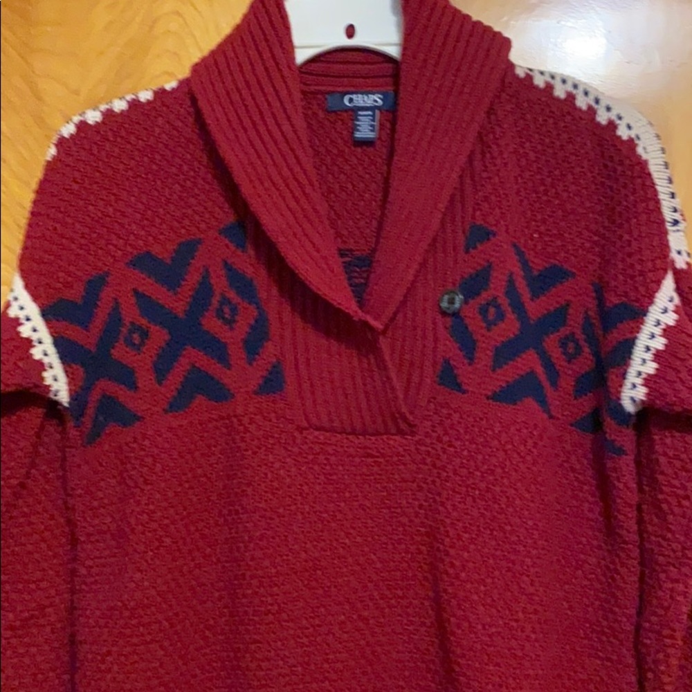 Chaps Pullover Sweater With Button Closure - image 3
